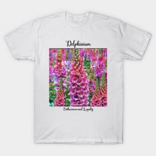 Delphinium birth month flower July T-Shirt